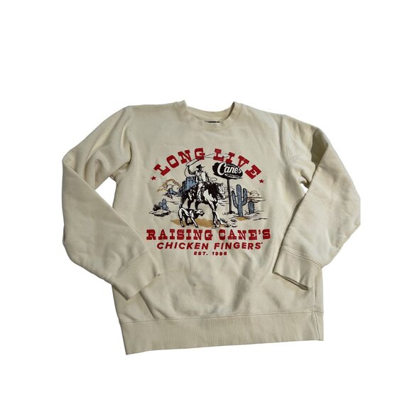 Raising Canes Desert Rider Crewneck Sweatshirt in Cream - Picture 1 of 4